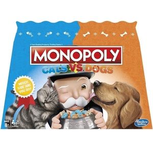 Hasbro Cats VS Dogs Monopoly Board Game Rare New